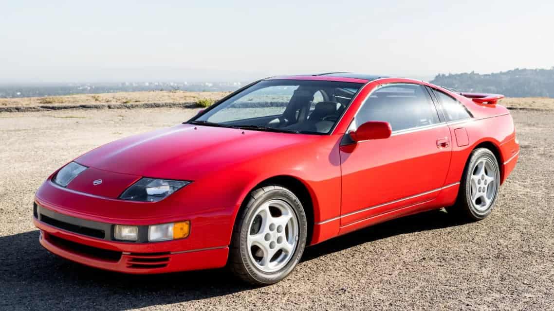 Red Nissan 300ZX donor car