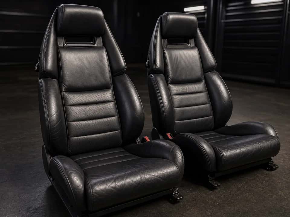 Black 300ZX leather seats